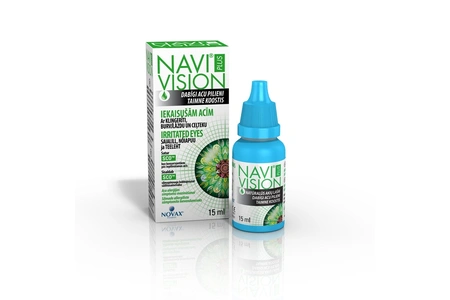 NAVI® Vision Plus mitrinoši un nomierinoši acu pilieni iekaisušām acīm, 15 ml