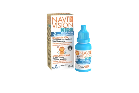 NAVI® Vision Plus Kids acu pilieni bērniem iekaisušām un kairinātām acīm, 15 ml